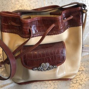 Brighton purse leather hobo sterling silver accent
